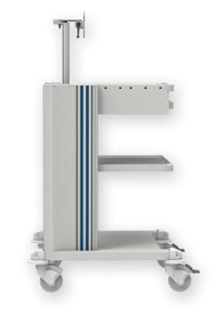 copertina di Carrello Pro - 2 ripiani, tastiera, supporto monitor, cassetto