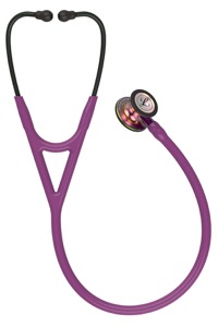 copertina di Littmann Cardiology IV 6205 stetofonendoscopio Prugna, Testina con finitura arcobaleno,connettore viola e archetto nero