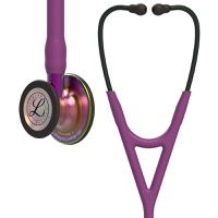 copertina di Littmann Cardiology IV 6205 stetofonendoscopio Prugna, Testina con finitura arcobaleno,connettore viola e archetto nero