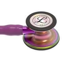 copertina di Littmann Cardiology IV 6205 stetofonendoscopio Prugna, Testina con finitura arcobaleno,connettore viola e archetto nero